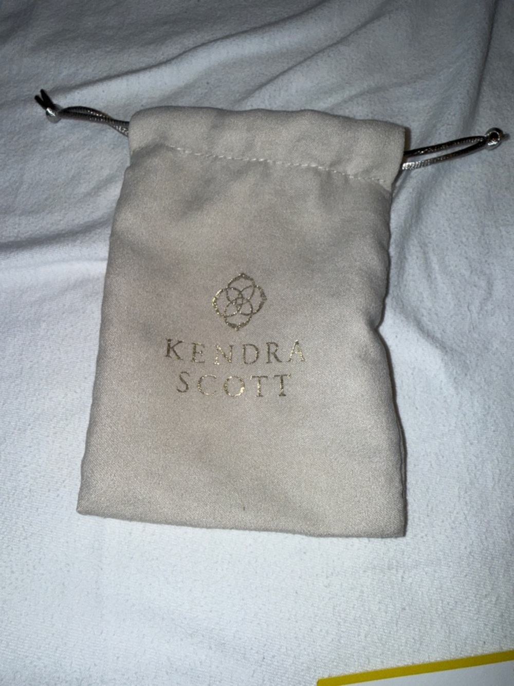 Kendra Scott Gold Pickleball Necklace with Iridescent White Stone - Picture 2 of 2